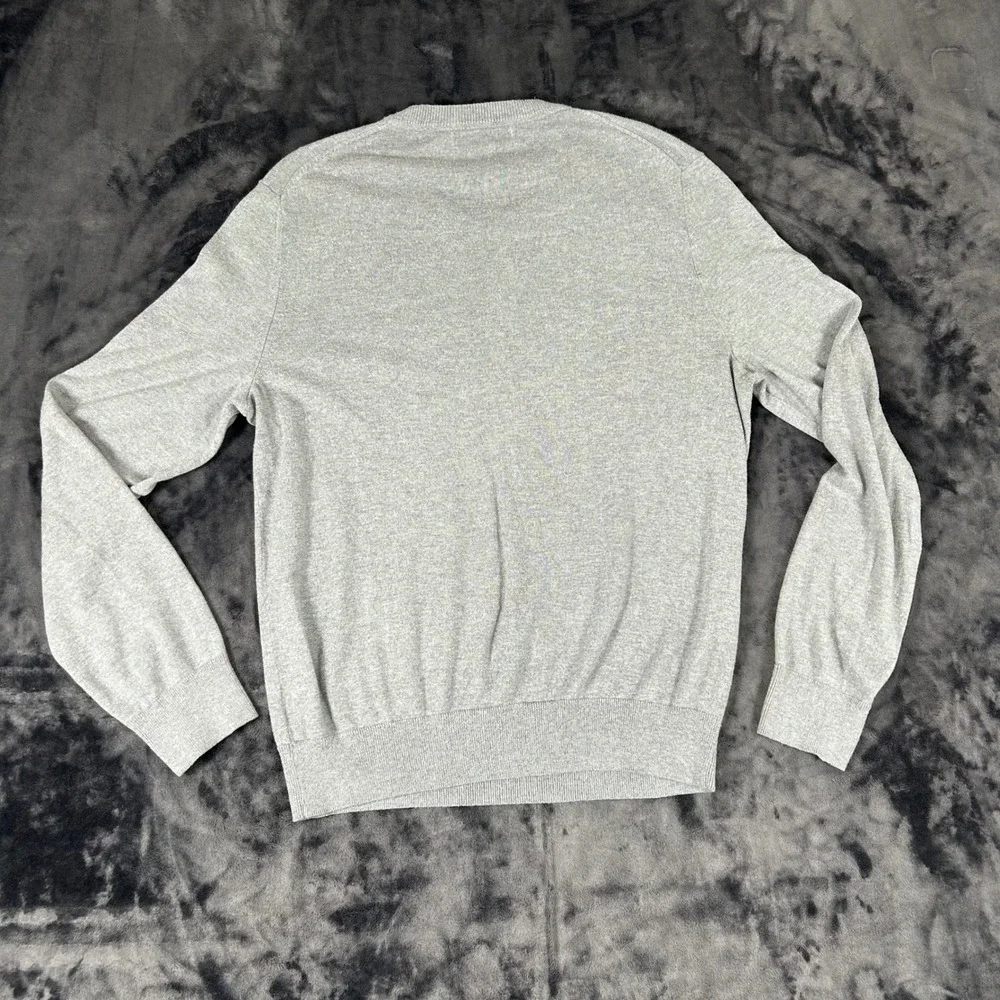 Banana Republic Sweater Mens Medium Gray Silk Cotton Cashmere Crewneck 3144